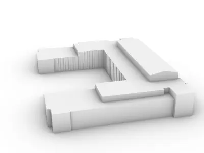 Neoclassical Municipal City Hall Building Free 3D model