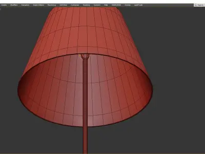 Minimalist Resin Metal LED  Table Lamp Low-poly 3D model