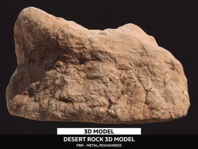 3D Cliff Rock Model - PBR Optimized  Low-poly 3D model purchase