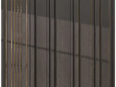 Wall panel 0245-3-shpon 3D model