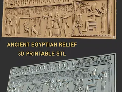 Judgement of Dead Osiris Egyptian 3D Printable Model CNC 3D print model