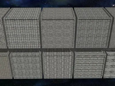 20 Seamless Sci-fi Panels - Rugged 2 Texture