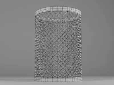 trash can Low-poly 3D model 3
