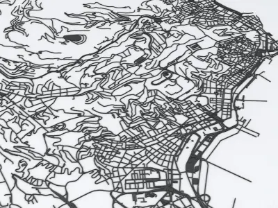 Algiers Road Network and Streets 3D model