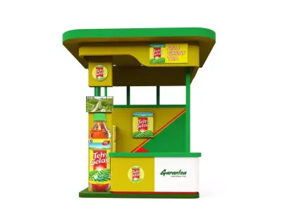 Outdoor Booth 300 x 300cm 3D model