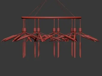 Spur Ring Chandelier 3D model