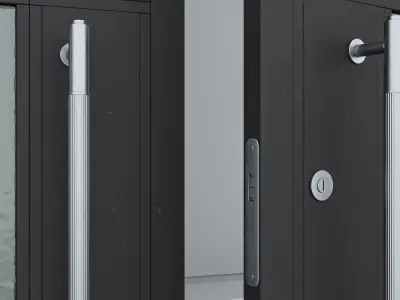 Aluminium door 332 3D model