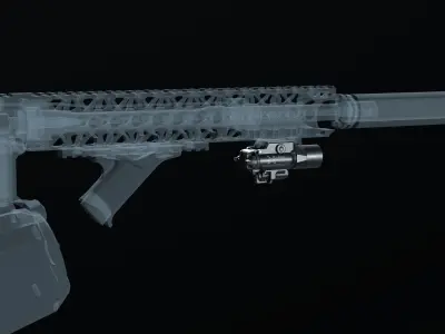 Surefire X400 tactical weaponlight Low-poly 3D model