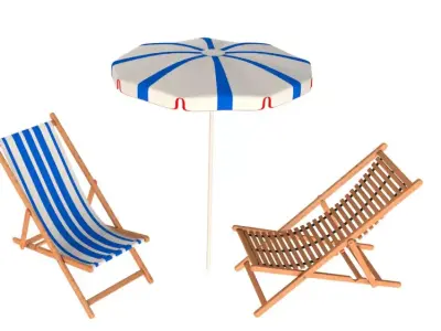 Beach Summer Set 3D model