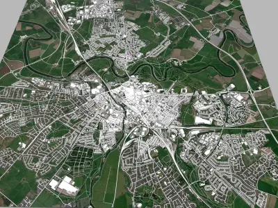 Cityscape Carlisle England 3D model