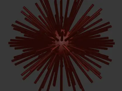 Vintage Sputnik White glass 3D model