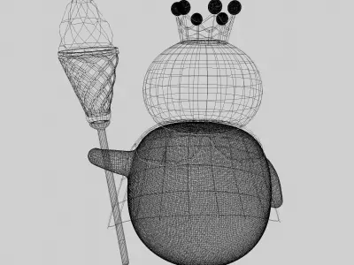 Mixue Snowman 3d Model - Fan art  3D model