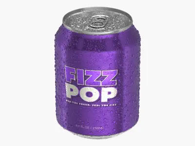  Standard Soda Can With Droplets 250ml V2 
