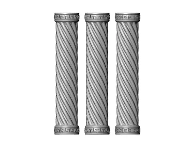 Spiral rope greek key model making miniature pillar columns 3D print model