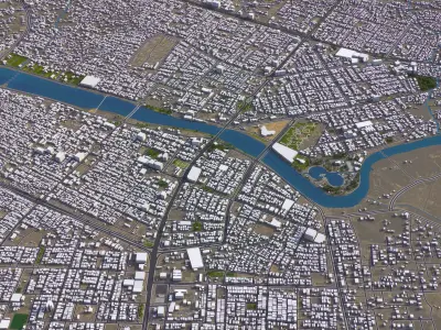 Nasiriyah - 3D City Model Low-poly 3D model
