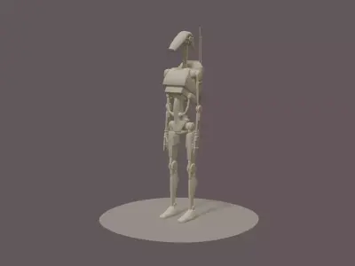 Battle Droid Low-poly 3D model