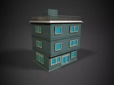 House 01 Low-poly 3D model