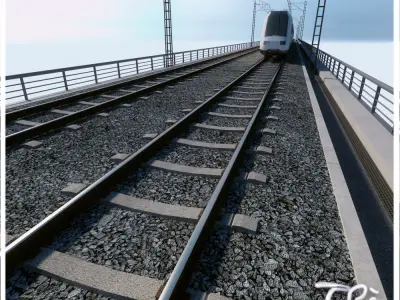 RAILWAY BRIDGE 3D model