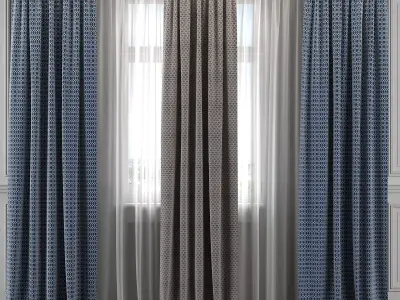 Curtain Set 313 3D model
