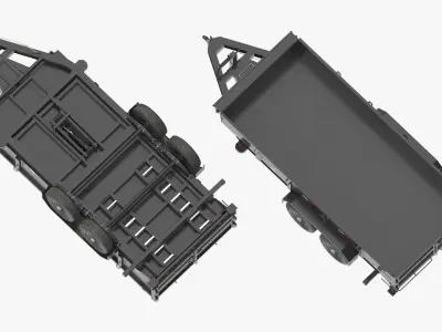  Utility Dump Trailer Generic 3D Model 