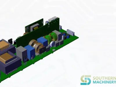 LED lighting driver PCB assembly machine manufacturing 3D model