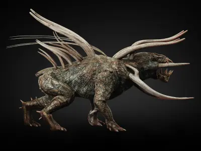 Predator Hound Low-poly 3D model