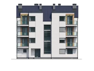 Residential building V2 3D model