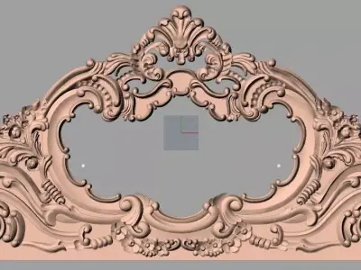 European furniture 3D relief models for CNC wood engraving E161 3D model