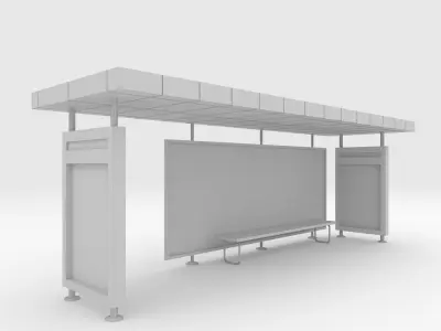 Bus Shelter 1 3D model