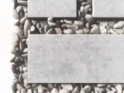 Tile square pebble  low 2 n2 3D model