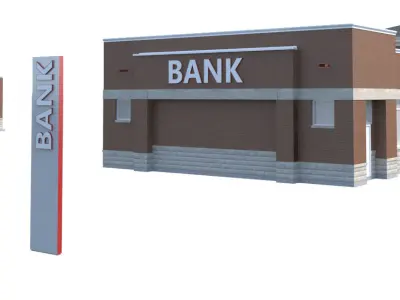 Bank Building-02 3D model