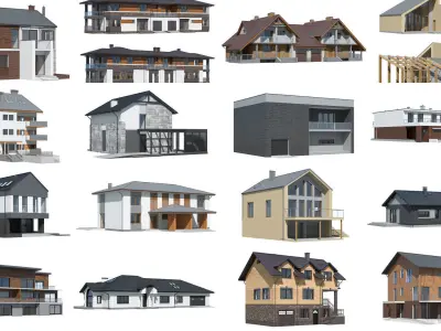 43 Models of Houses 3D Model Pack