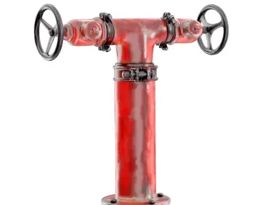 Fire Hydrant game asset 3d model Low-poly 3D model