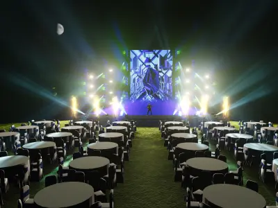  3d stage design for year end party 2024 - 7 design 3d model  Texture