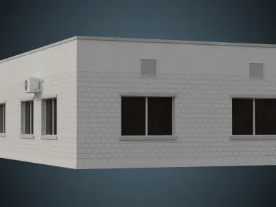 Industrial Building 3A Low-poly 3D model