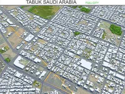 Tabuk Saudi Arabia 30km Low-poly 3D model
