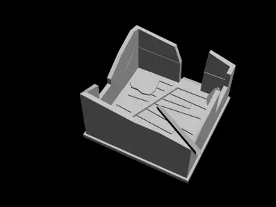 Ruined house Free low-poly 3D model