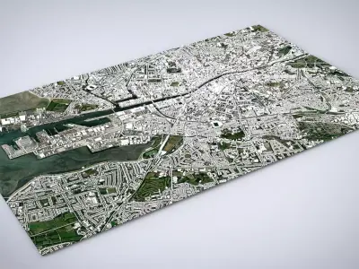 Cityscape Dublin Ireland 3D model