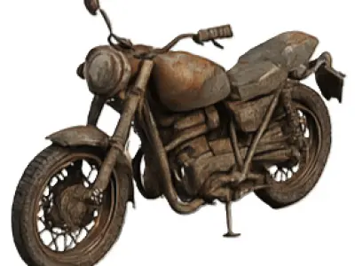 Post-Apocalyptic Street Kit Game Ready 3D Assets Low-poly 3D model