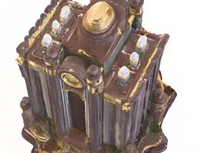 Imperial Palace Colonnade   Low-poly 3D model