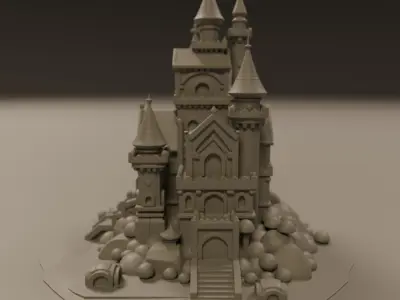 medieval castle 3D print model purchase
