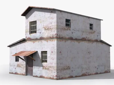 Slum f old house Low-poly 3D model
