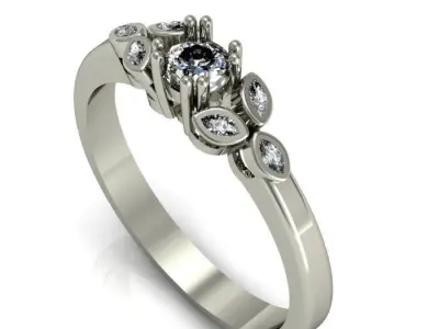 daimond ring 3D print model 26