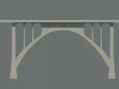 LOW POLY BRIDGE for maya Low-poly 3D model
