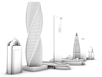 Riyadh Buildings Low-poly 3D model