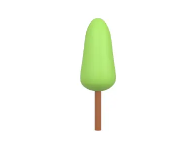 Cartoon Tree v4 001 Low-poly 3D model