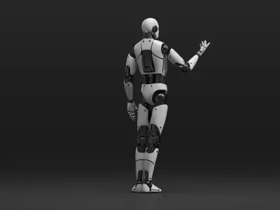  Humanoid Robot Male Poet Pose 