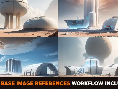 500 Photo Reference Pack Mars Sci-fi Base Station Daily Texture