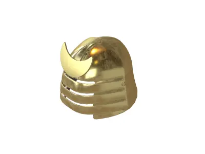 War Helmet V3 004 Low-poly 3D model
