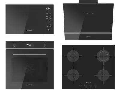 SMEG kitchen appliances 3D model